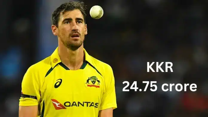 Starc sold for Rs 24.75 crore, IPL auction 2024